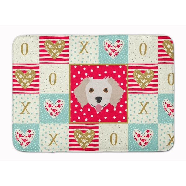 Carolines Treasures 19 x 27 in. Small Greek Domestic Dog Love Machine Washable Memory Foam Mat CK5238RUG - main
